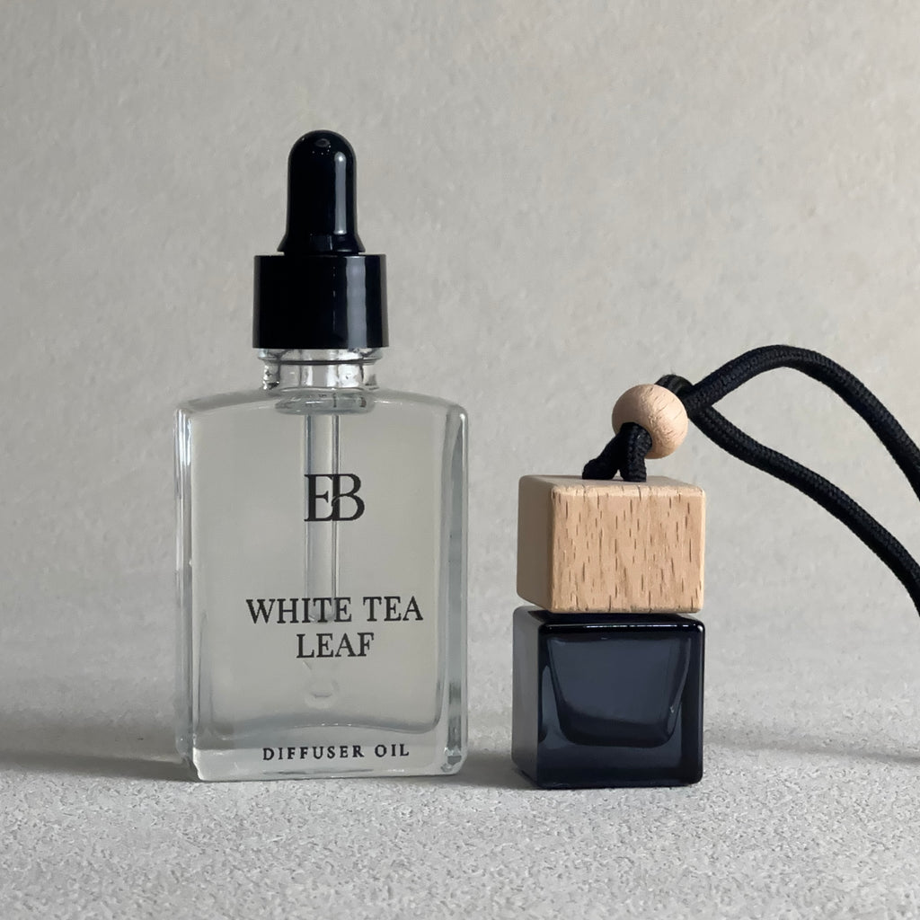 White Tea Leaf Car Diffuser Set