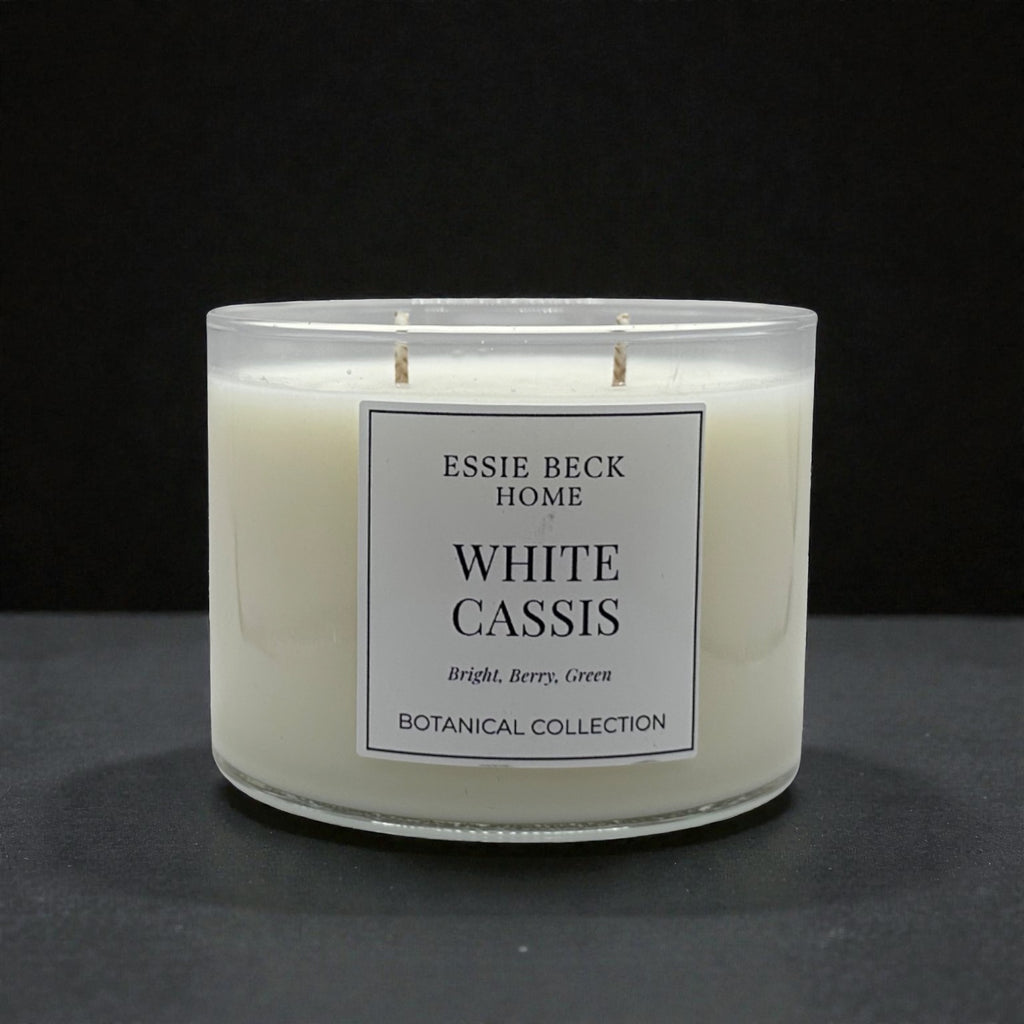 White Cassis- Double Wick Candle