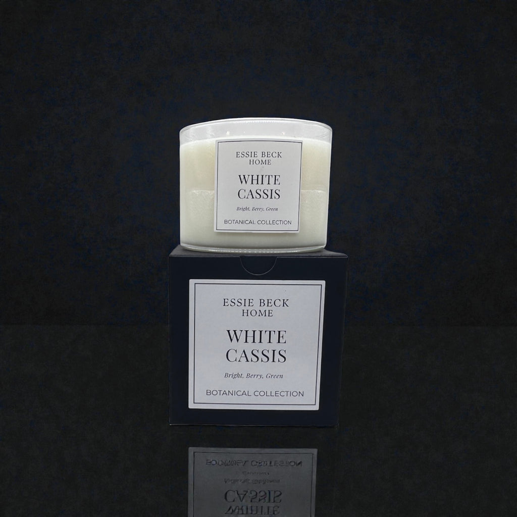 White Cassis- Double Wick Candle