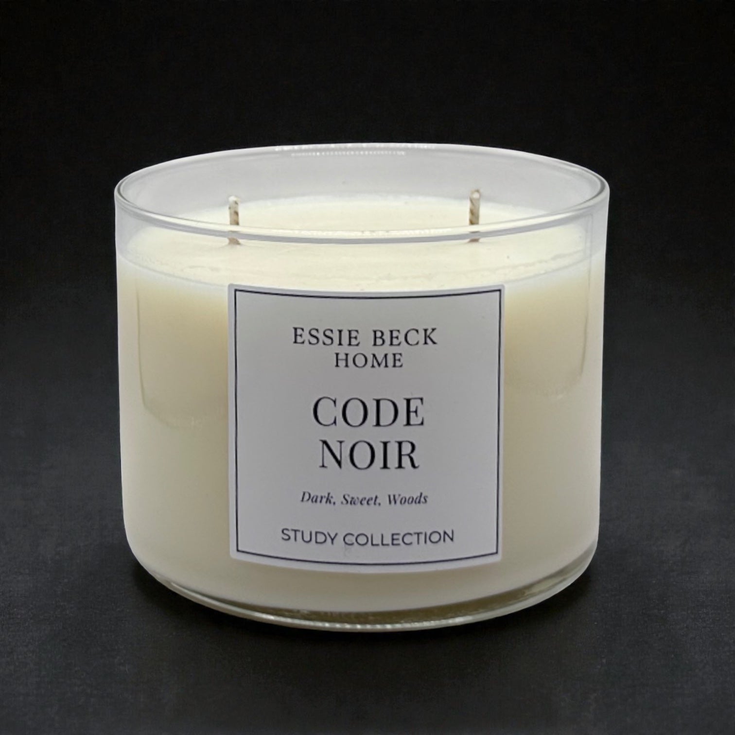 Code Noir- Double Wick Candle